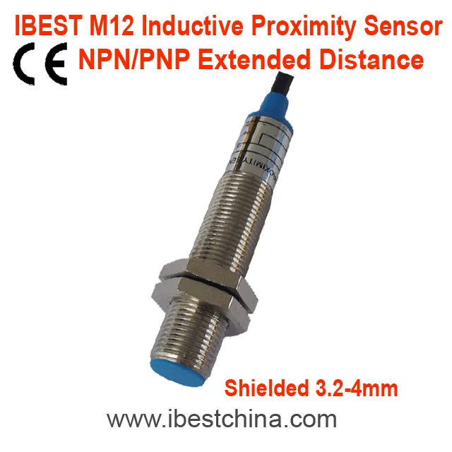 M12 Connector Type NPN/PNP NO+NC Inductive Proximity Switch Sensor Shielded 4mm 5V/12Vdc/24V/AC/220V IP67 Waterproof (IBEST)