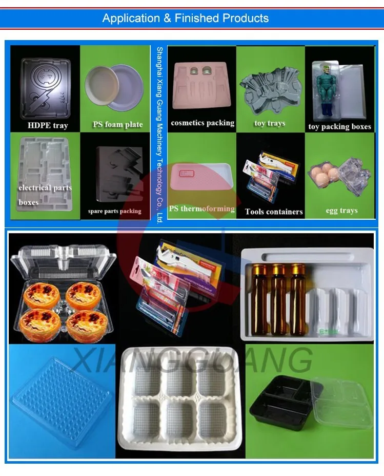 
High quality fully automatic plastic vacuum thermoforming machine from Shanghai 