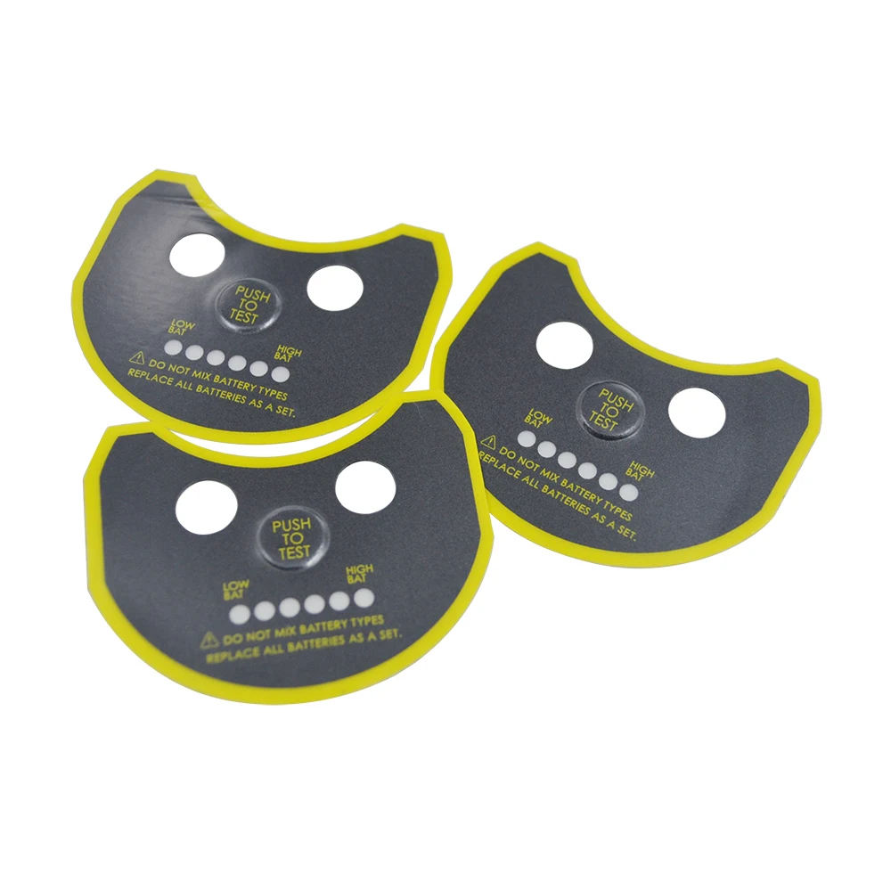 Прочный шелк трафаретная печать Поликарбонат/лексан этикетка с рельефными кнопками