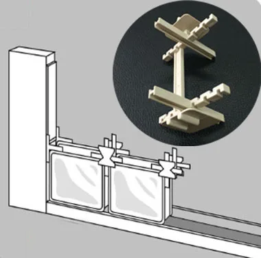 
Hot sale in Africa 6mm plastic glass block spacer 