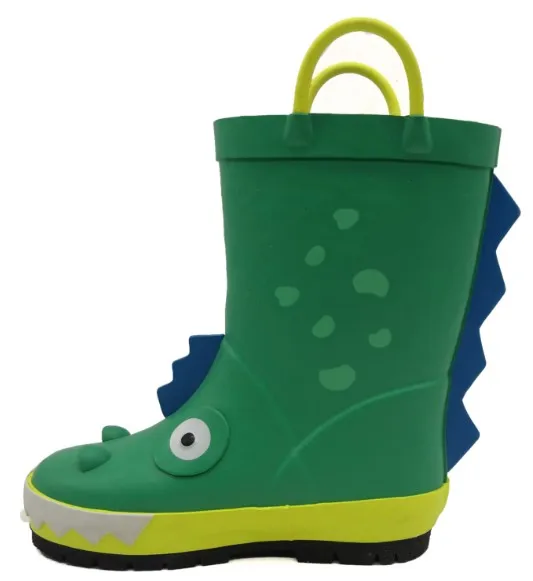 3D Dinosaur Rain Boots Cartoon Cute Non-Slip Rubber Children Wellies kindergarten water shoes