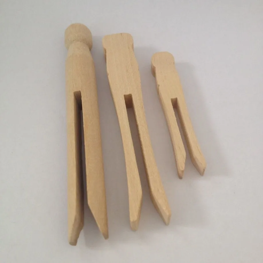 Round and Flat Unfinished Dolly Wooden Pegs,Wood Doll Peg Kids Toy DIY Dolly Pegs