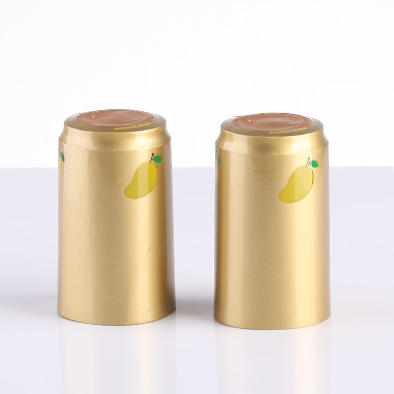 Gold custom printed wrap PVC heat shrink sleeve