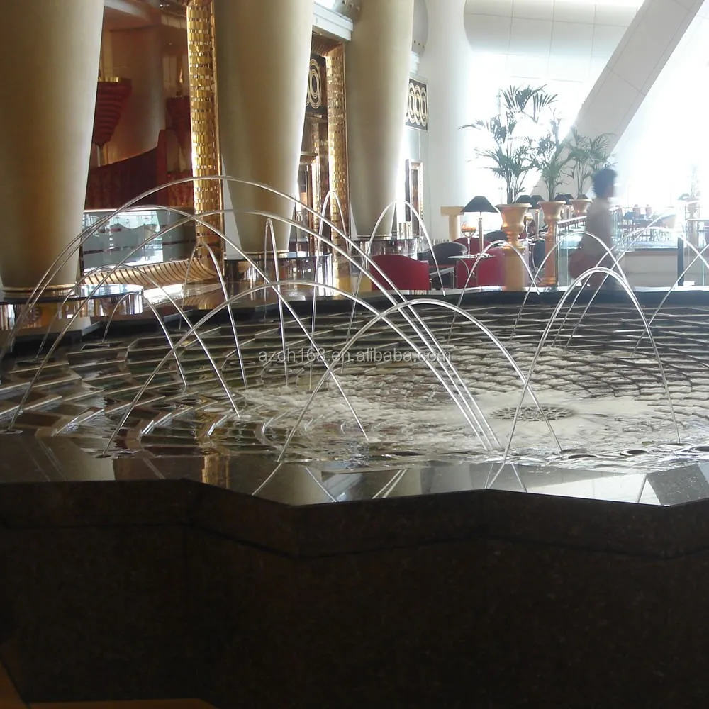 Decorative indoor artificial waterfall fountain, indoor jumping jet water fountain