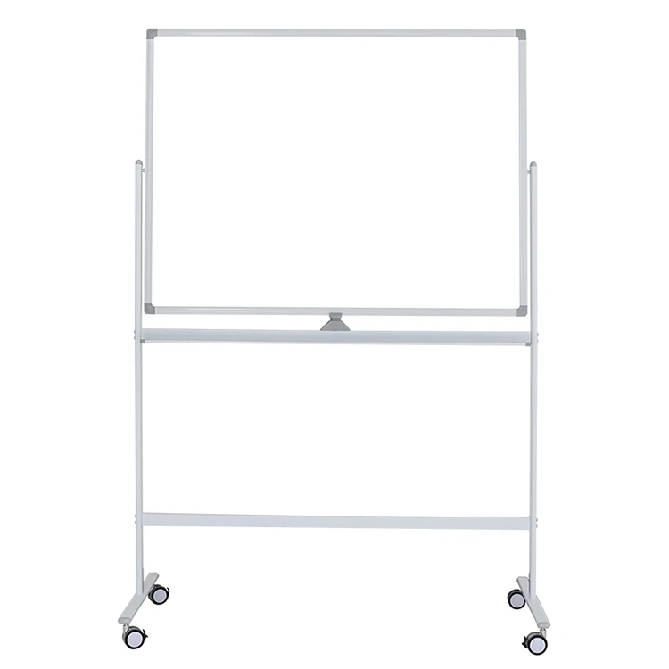 Office magnetic double side folding Mobile white board stand supply dry erase board on stand for Amazon