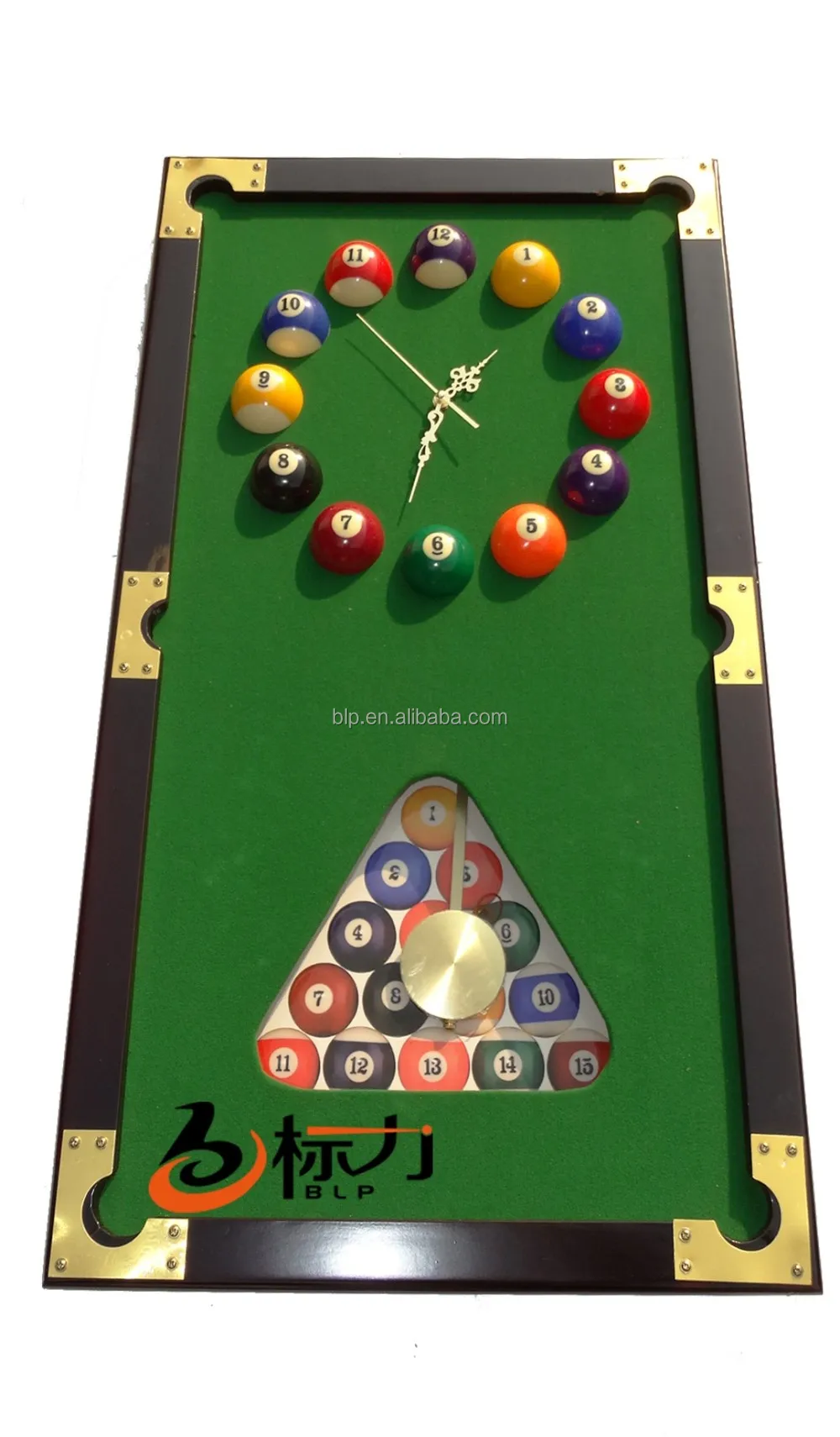 billiard snooker pool wooden wall clock billiard accessories for club use