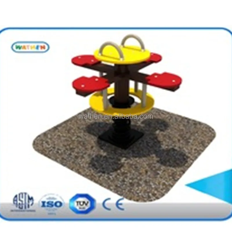 new design 4 seat PE rocking horse with spring for kids