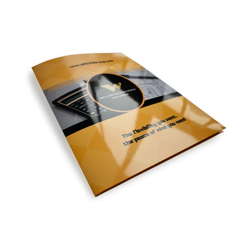 Zuoluo Full Color Two Pocket A4 Size File Folder with Custom Logo