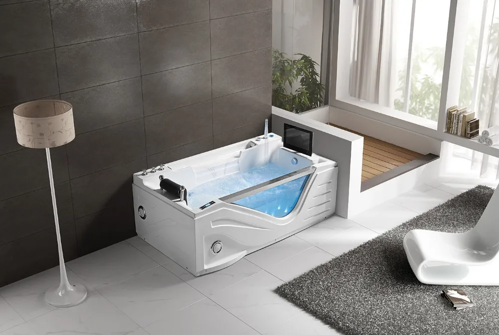 Q325S luxury jet whirlpool hydromassage hotel bathtub with TV