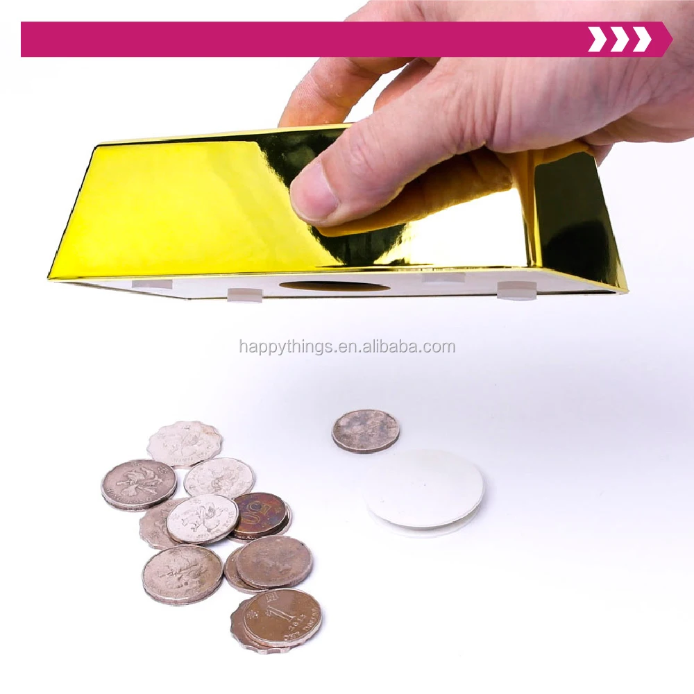 Good Quality Low MOQ Rectangle Shape Gold Decor Gold Bullion Money Saving Box