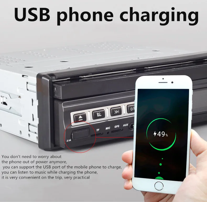 New Single Din 7inch Car DVD Player With FM USB Mirror link Option GPS