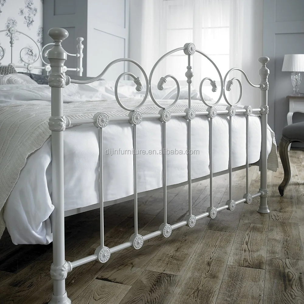 Victorian Style Double 4ft 6inch Cream Metal Bed Frame