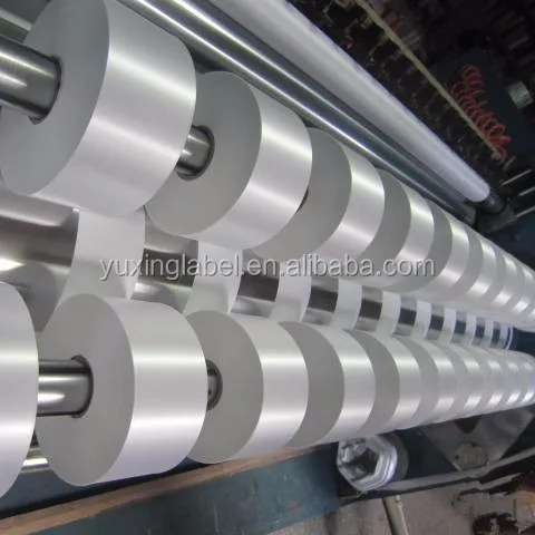 Great Quality Polyester Fabric Tape Double Sided Colorful 50mm Silver Satin Ribbon Label Roll