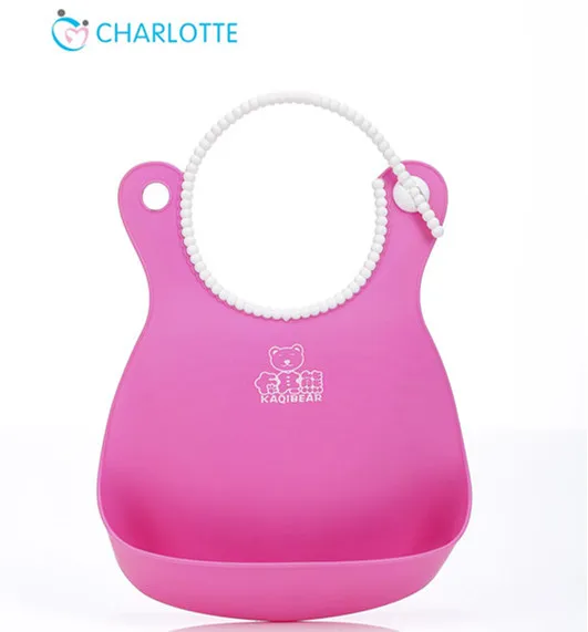 
 Милые пищевой водонепроницаемый большой карман Мягкие силиконовые Baby Bib, безопасно силиконовые детские нагрудники  