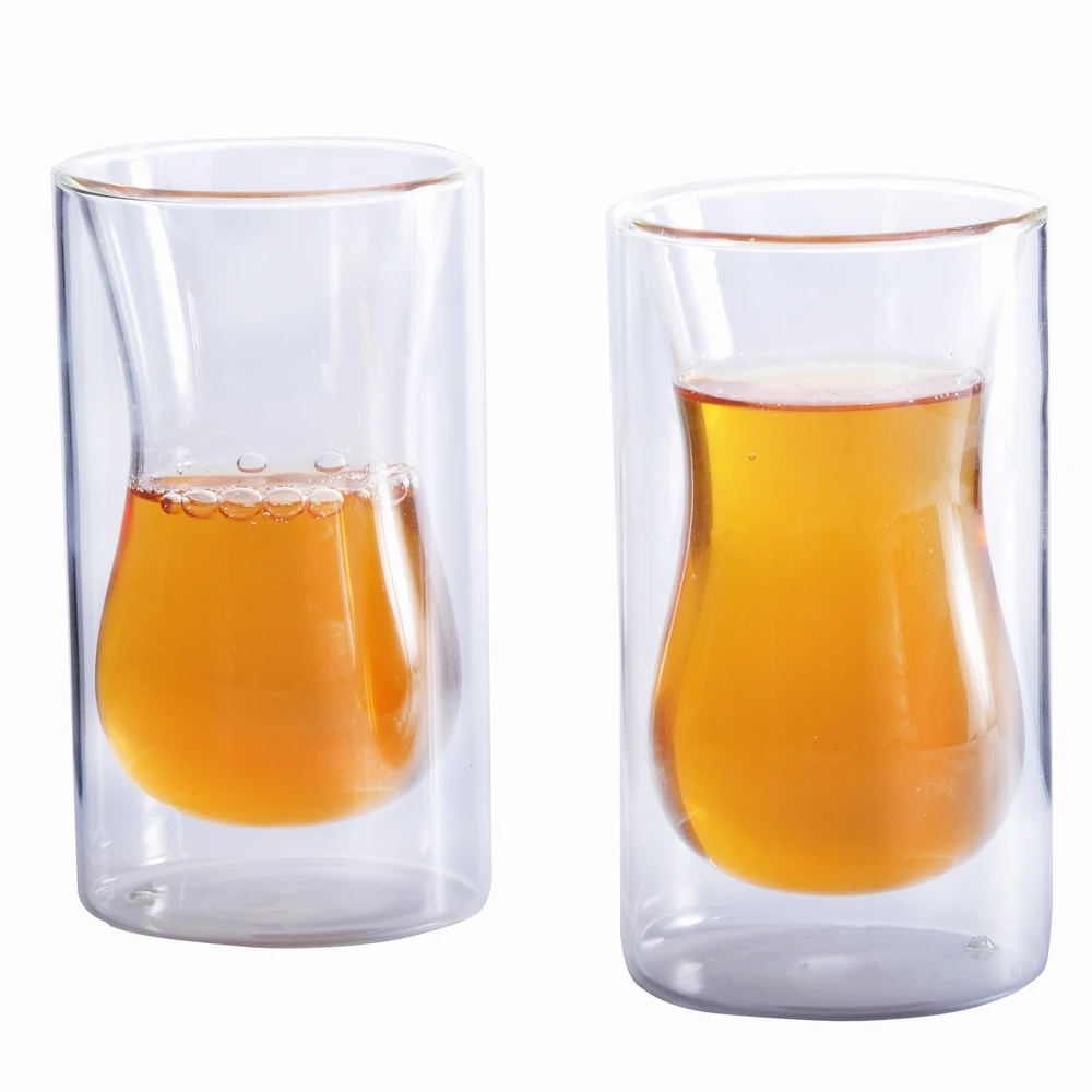 Double Wall Turkish Tea Glass Cup set, 4.25 oz Insulated Thermo Glass
