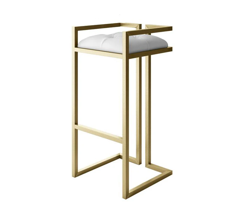 Peter Modern Tall Bar Stool in gold steel/metal