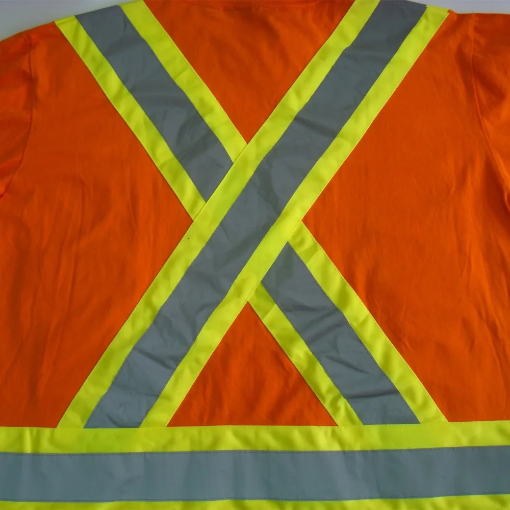 security T-shirts OEM service high quality short sleeve high Viz mens workwear moisture wicking safety shirt