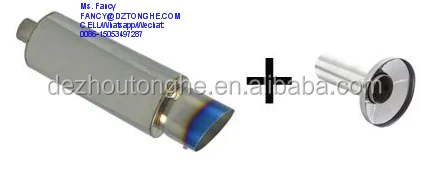 
deep sound titanium car exhaust mufflers inlet 2.5