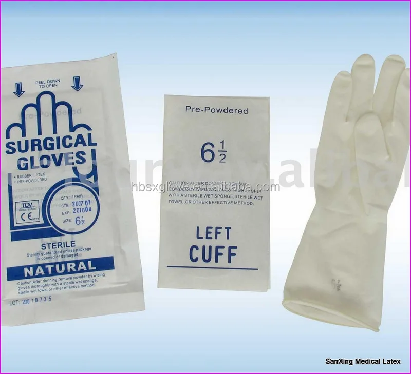 
ansell surgical gloves sterile latex disposable medical CE hand rubber 