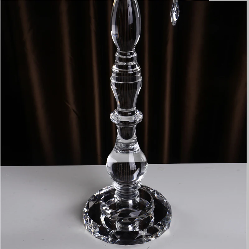 Hot sale! New 5 arms beads crystal glass candelabra centerpiece