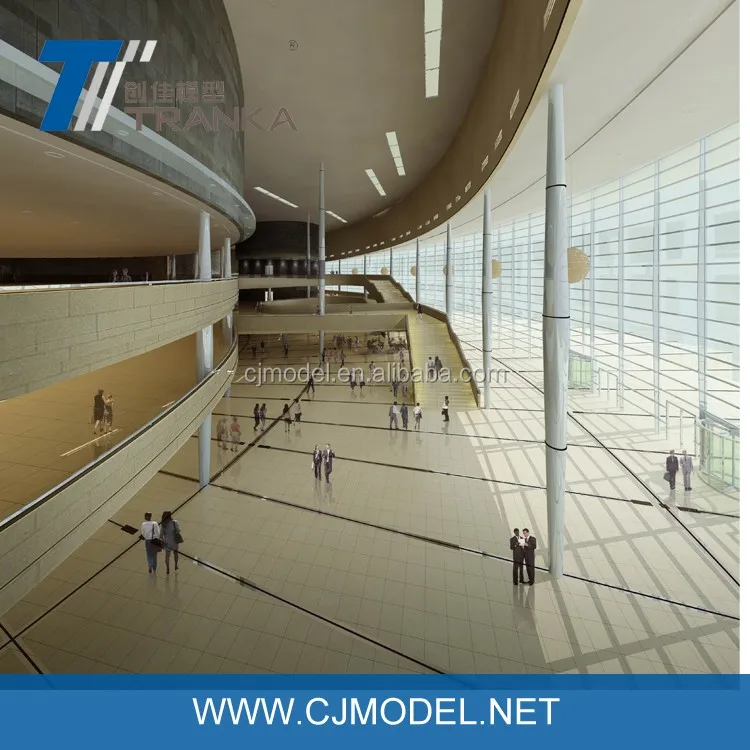 3D interior design rendering of office building , computer renderings