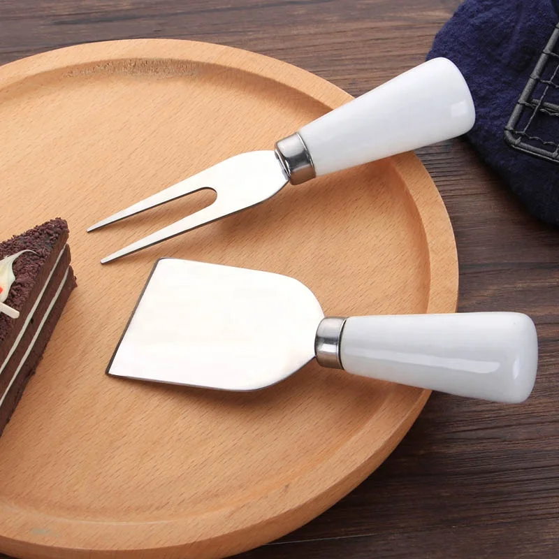 Wholesale cheese knife set cheese knife with porcelain handle