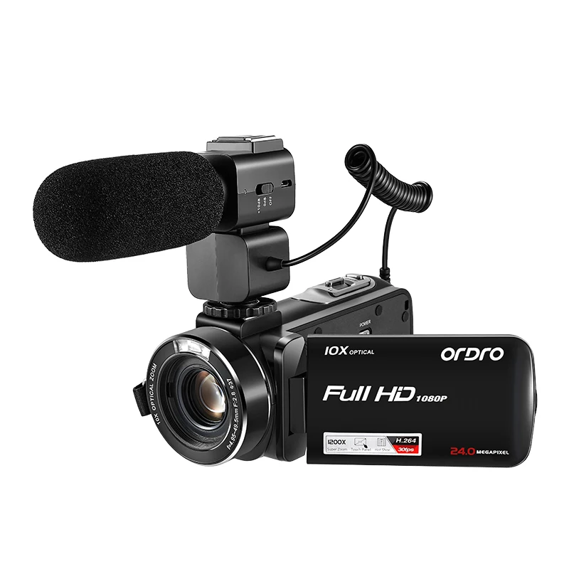 New arrival HDV-Z82 support external MIC professional digital camcorder , 10X optical zoom HD DVC digital camcorder