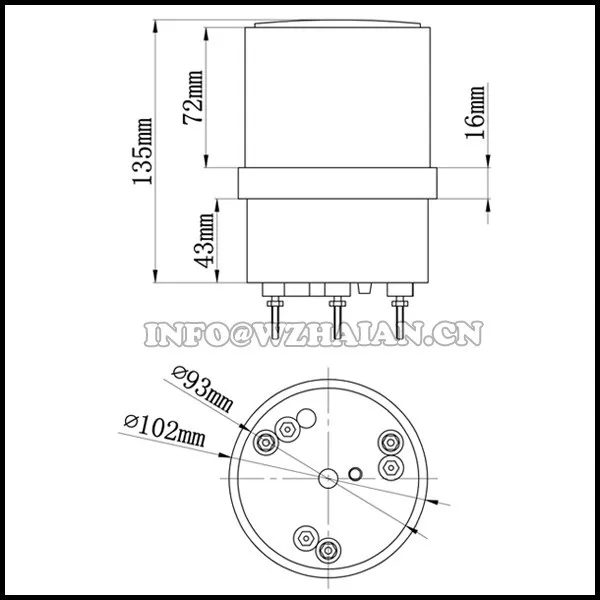 Cheap Suction Top Strobe Round Beacon Light Fire Tow Truck Warning Car Roof Top Beacon Light