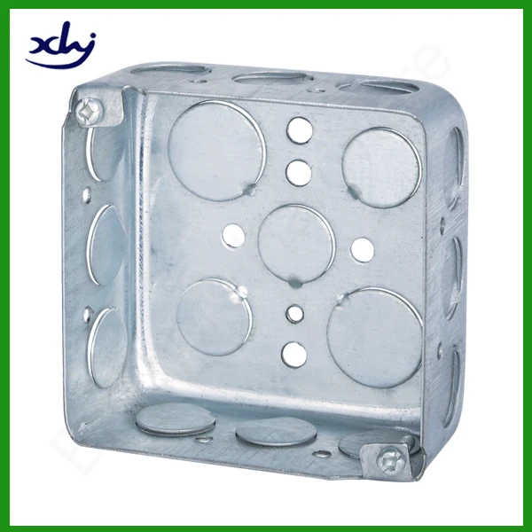 American standard 52151 pre-galvanized steel metal box 4x4 box square