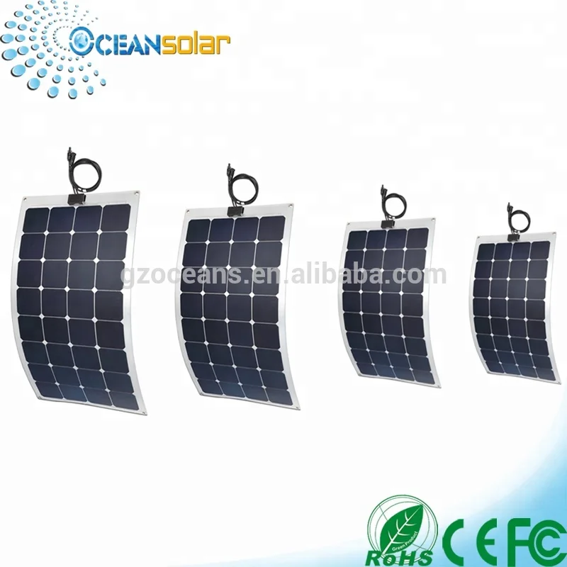 Factory directly sell semi flexible solar panel amorphous silicon solar pv module for outdoor