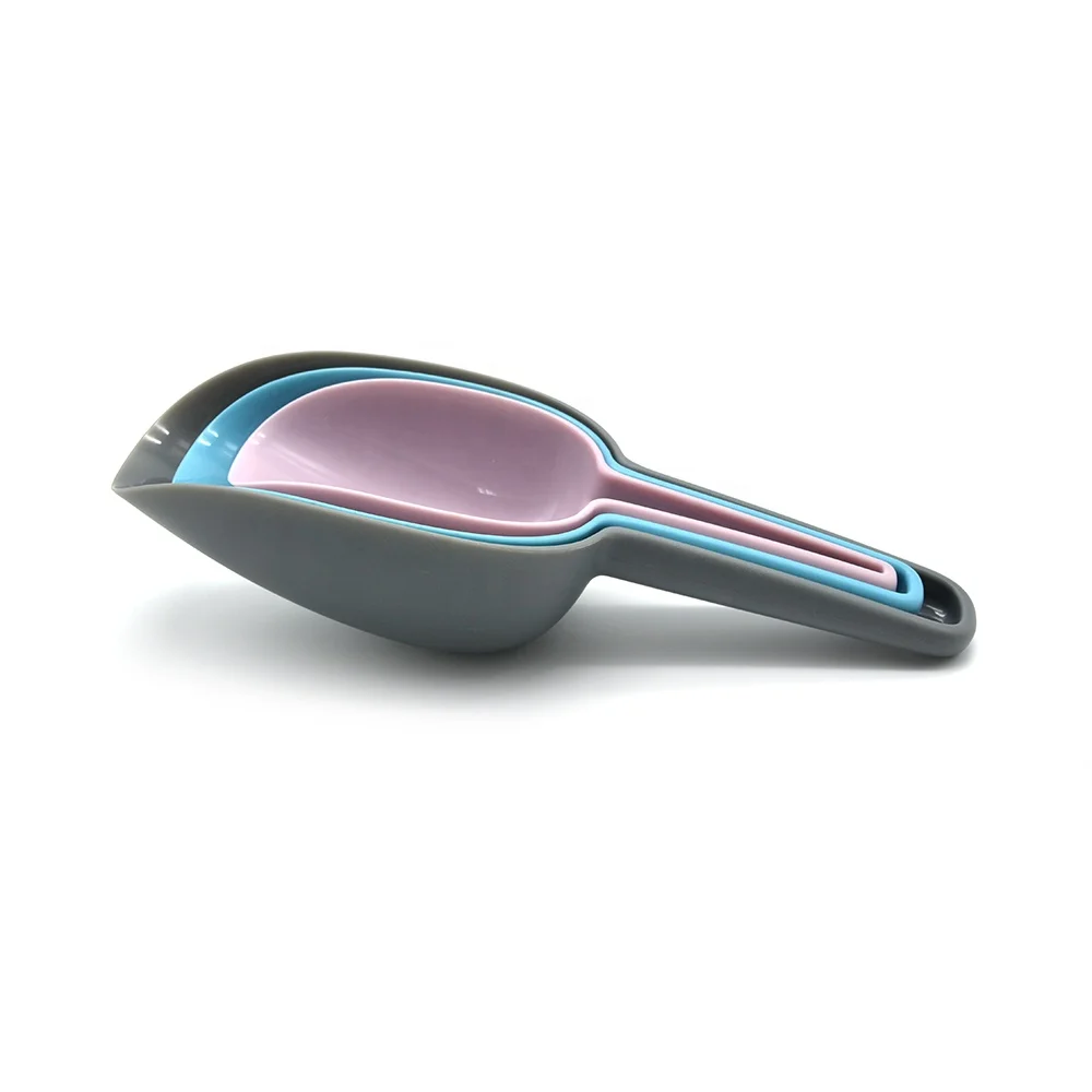 Hot Sale 3 Pieces Kitchen Accessories Plastic Cooking Baking Food Ice Flour Powder Shovel Scoop