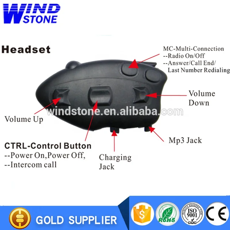 
Moto Headset Interphone BT Handsfree Moto Mobile Accessory FM Radio Headphone Earphone 