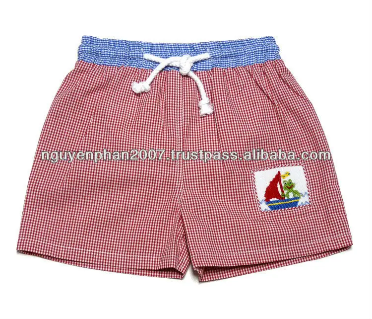 
Плавки для мальчиков в красную клетку 