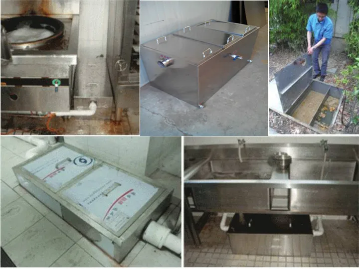 kitchen food fat oil interceptor trap