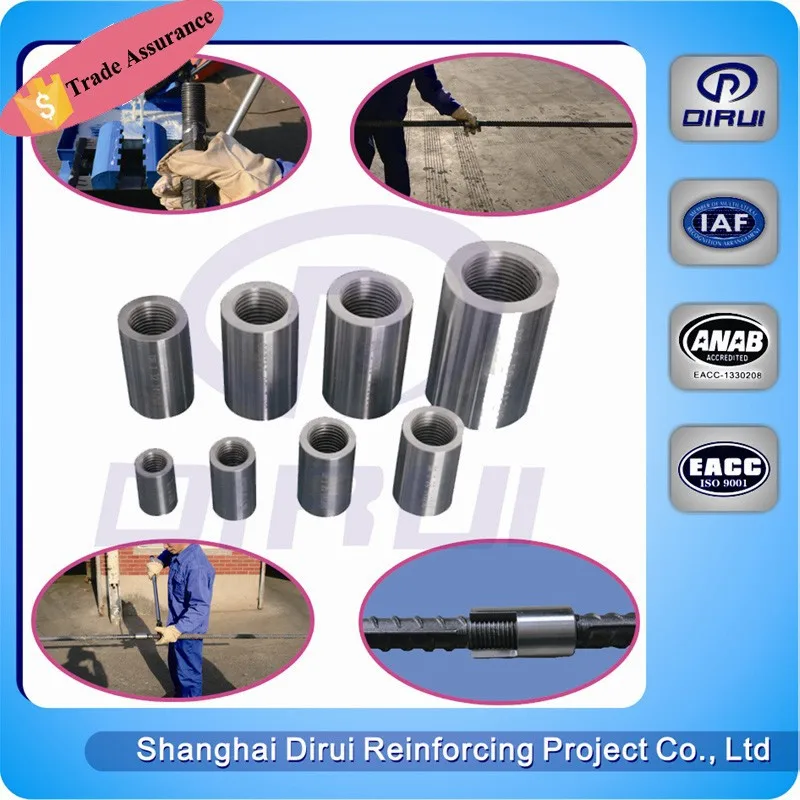 
chinese website alibaba ISO15835 rebar connector splicing coupler for building construction materials list 