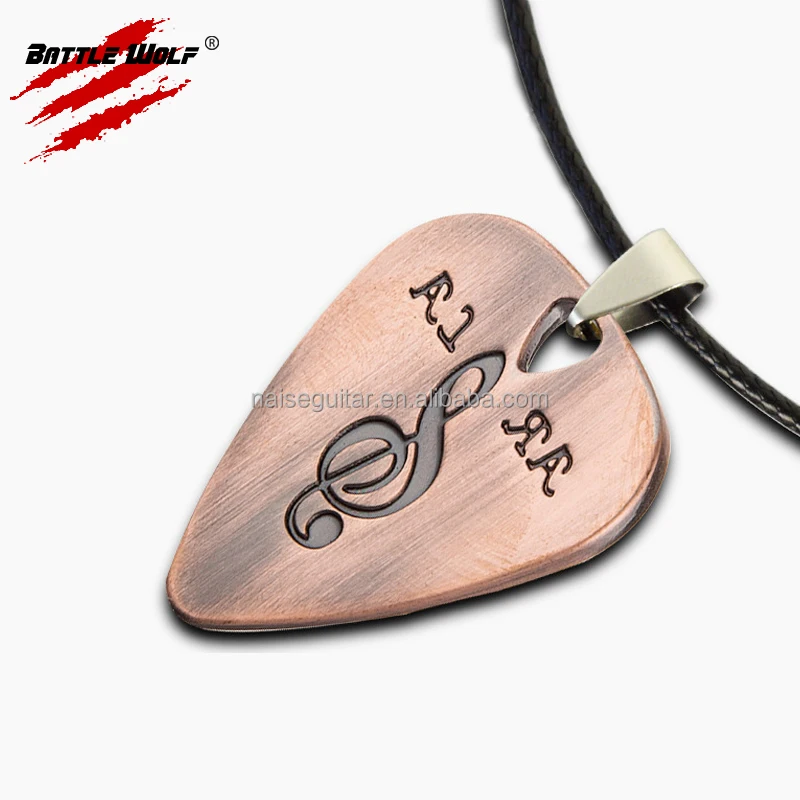 Custom Pendant Guitar Pick Vintage Necklace