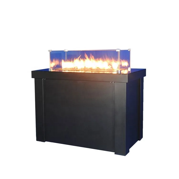 Backyard Metal Iron Gas Outdoor Fire Pit Black