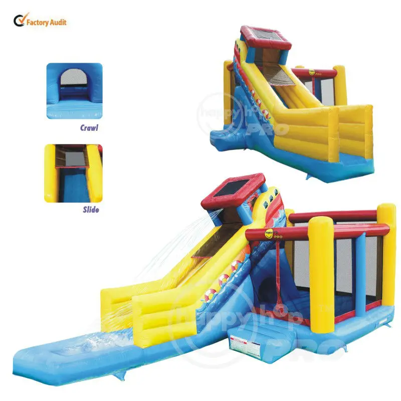 Swiftech Happyhop Pro Wet and Dry Slide-1020P Sailing Slide Bouncer with Detachable Pool