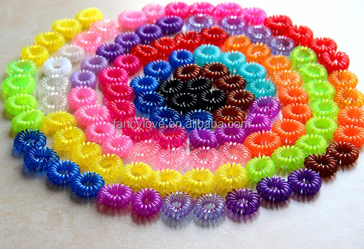 
Hot sell colorful phone coil candy telephone wire hair band 