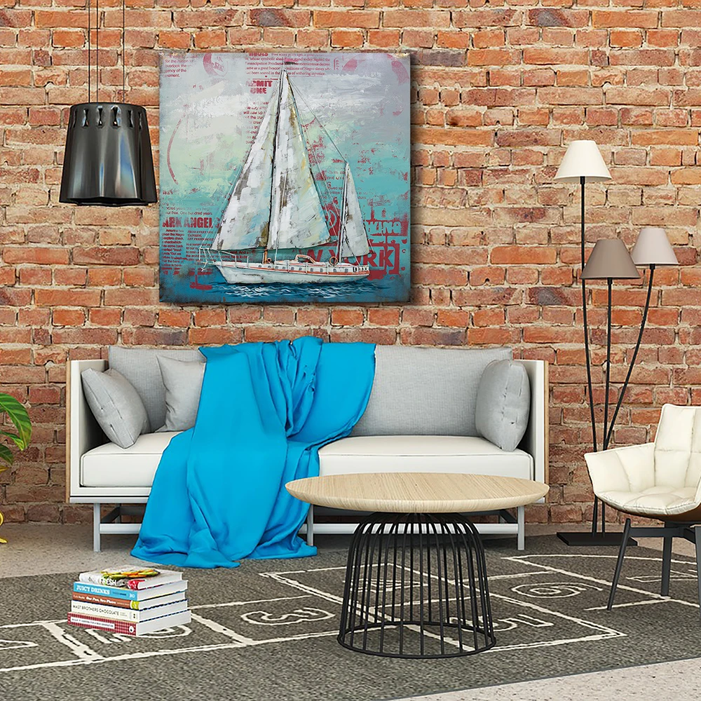 
Promotional rustic home decor artwork handpainted oil painting frames cheap 3d metal painting 