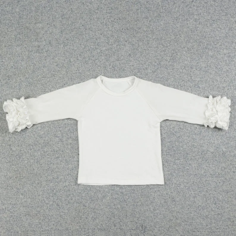 
2017 Ruffle Fashion baby girls top design 