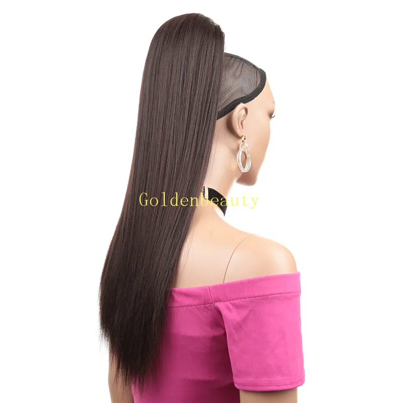 24' Yaki straight ponytail hair extensions in Synthetic Ponytails claw clip ponytail tail hair