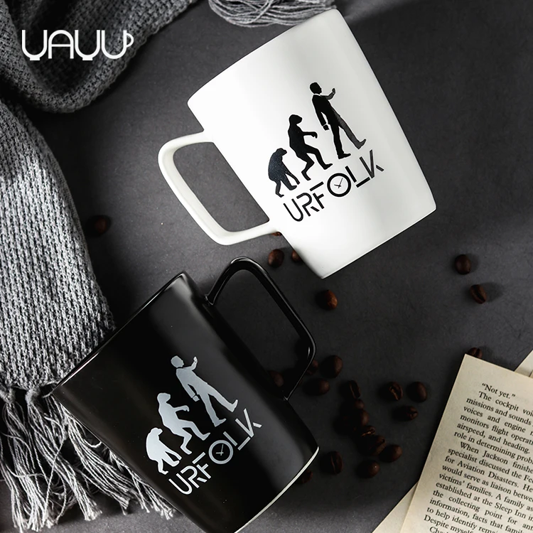 Modern style 350ml multi-colored quality cheap ceramic cup restaurant coffee mug