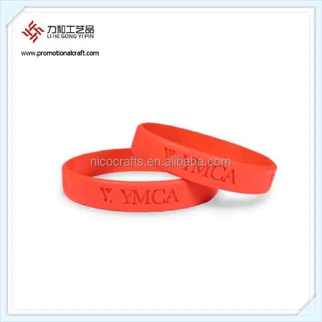 Debossed силикон резиновые браслеты для спорта