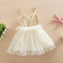 Tulle Ball Sleeveless font b Dresses b font Sequins Princess font b Children b font Baby