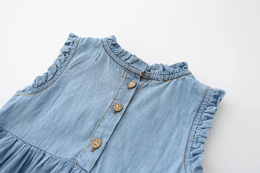 BKD summer embroidered dimn dress fashion cute dress for child girl