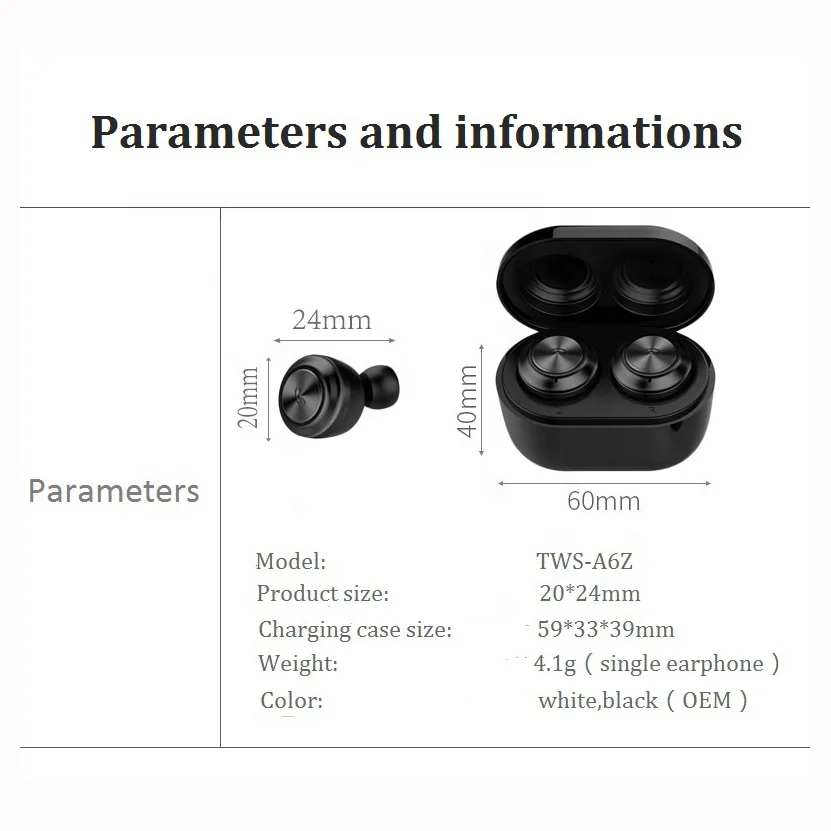 
Cheap Cross-border supply TWS earbuds true wireless headset 5.0 Wireless invisible mini earphone with Charging Case 