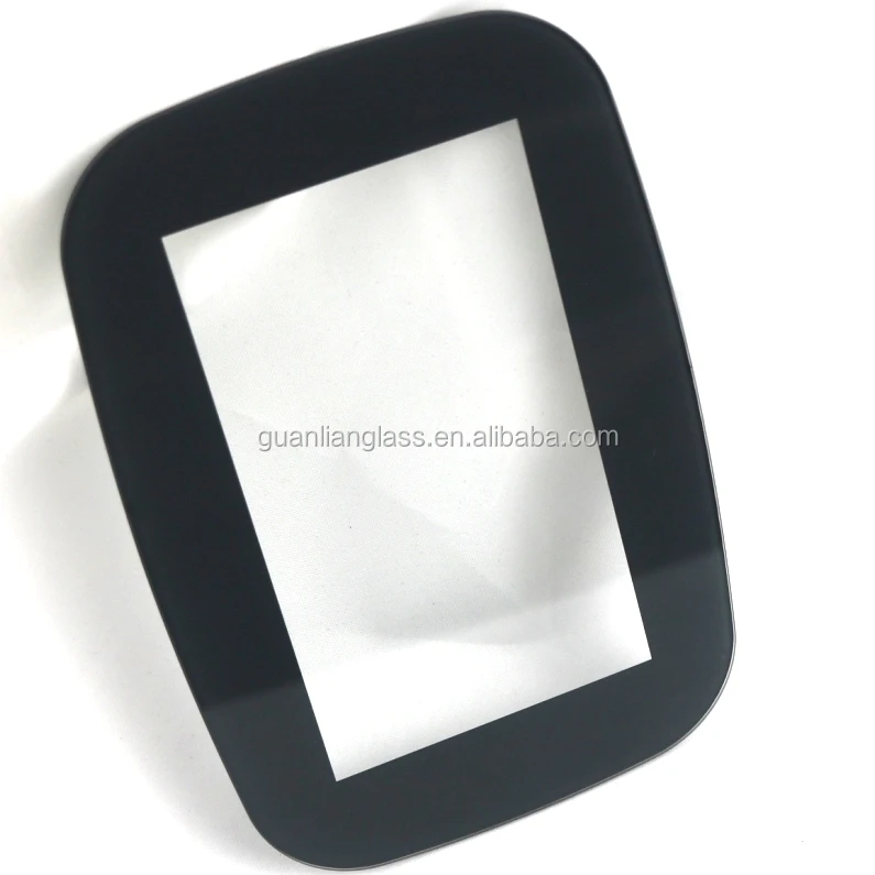 2mm black silk screen print flat solid clear tempered painted panel glass plate cover