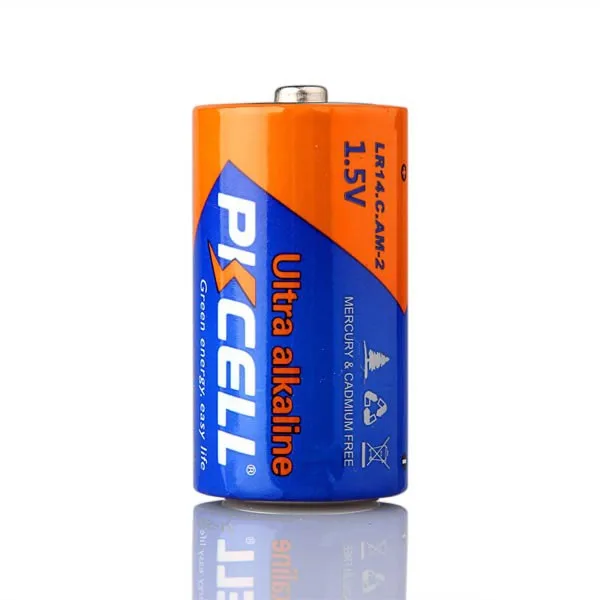 Shenzhen factory PKCELL brand c lr14 am2 1.5v C size  alkaline dry cell battery