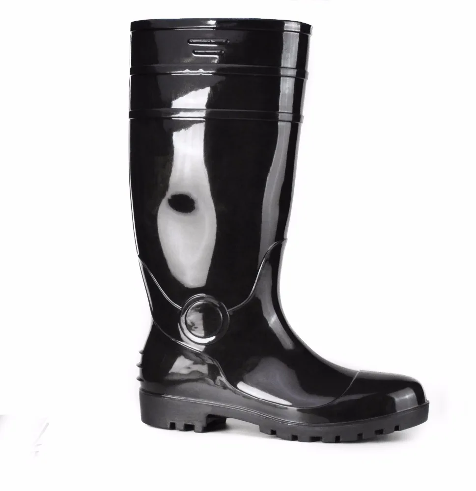 
cheap pvc gardening rain boots and light weight work footwear and long safety shoes steel toe SC-6610 